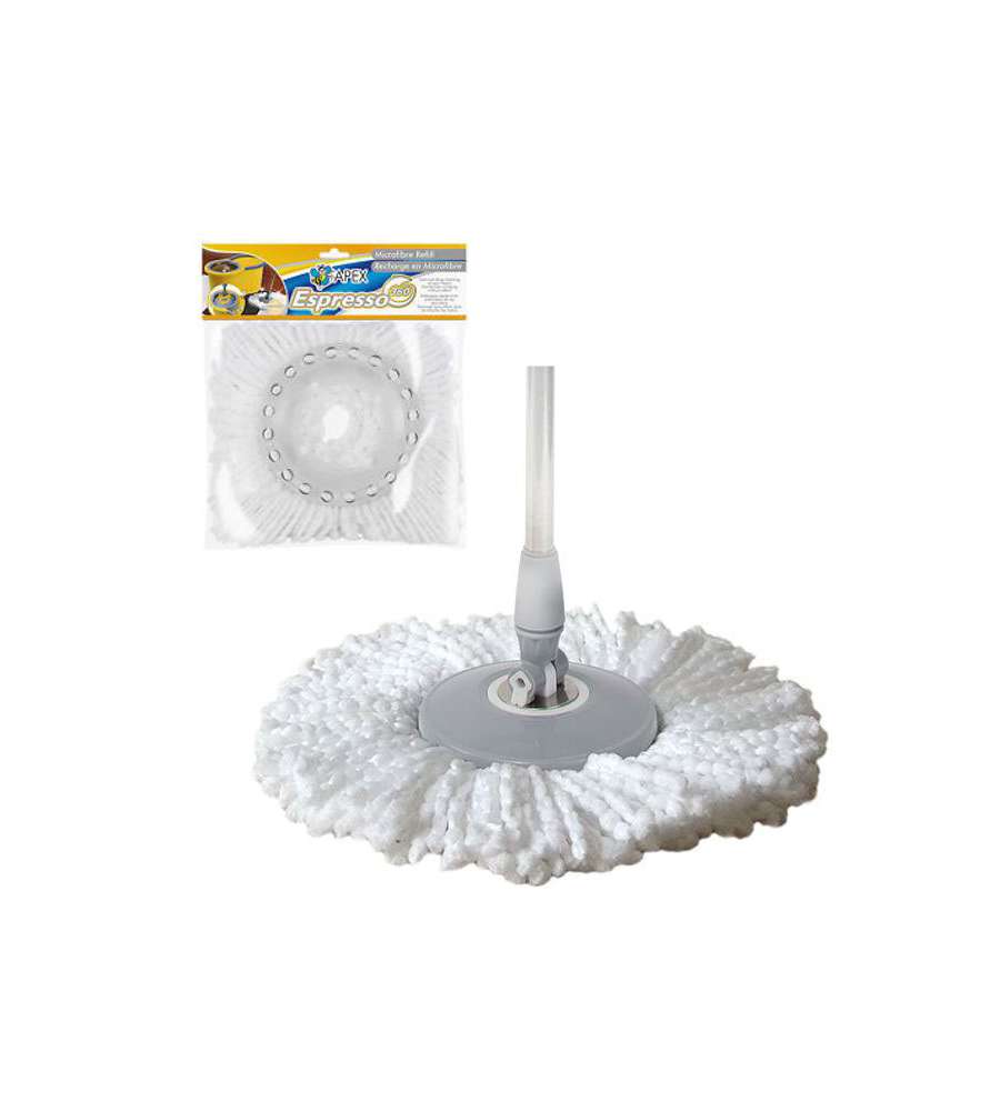 10 Testine Ricambio Per Mop Rotante In Microfibra - Adatte Solo Per Sistema RinseClean A 2 Serbatoi, Pulizia A 360°