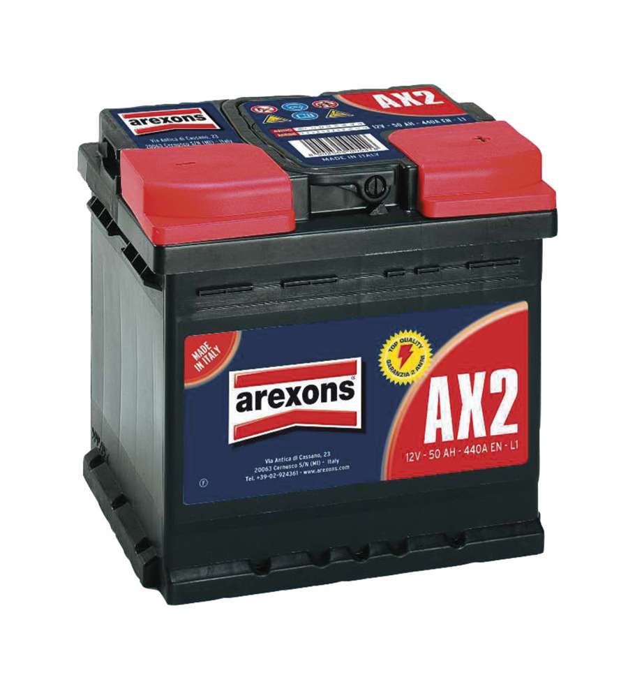 Batteria Auto Arexons 50 AH, 450A (EN) - AX2 SPC