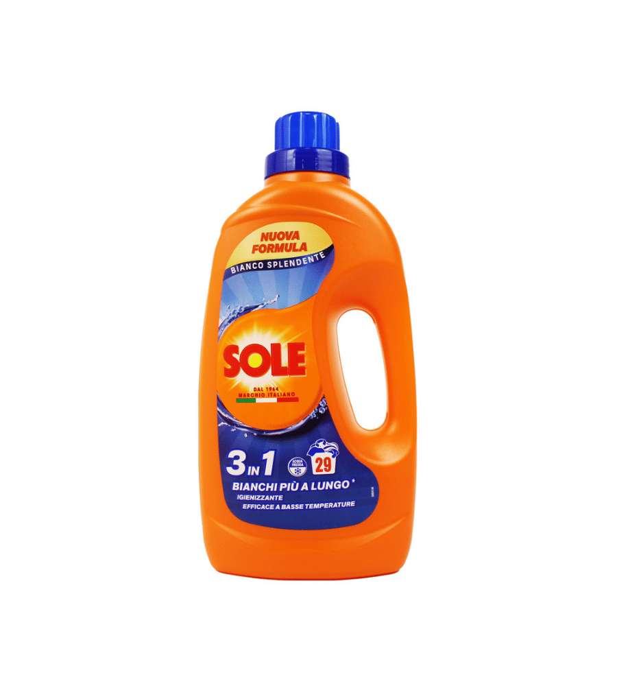 Sole Detersivo Lavatrice Liquido Bianco Splendente 1.305L 29 Lavaggi