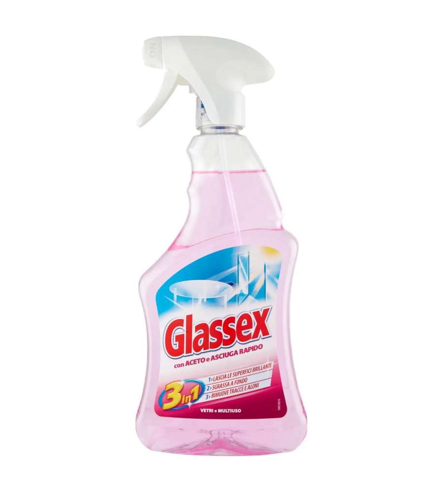 Glassex Detergente per Vetri Multiuso con Aceto 500 ml Agrumi