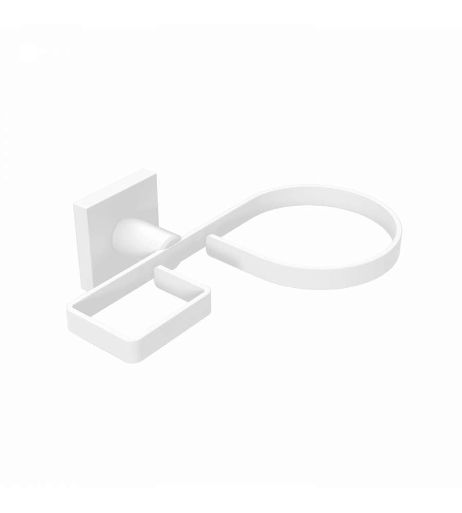 Porta Phon e Piastra in Metallo Bianco Opaco - Design Salvaspazio