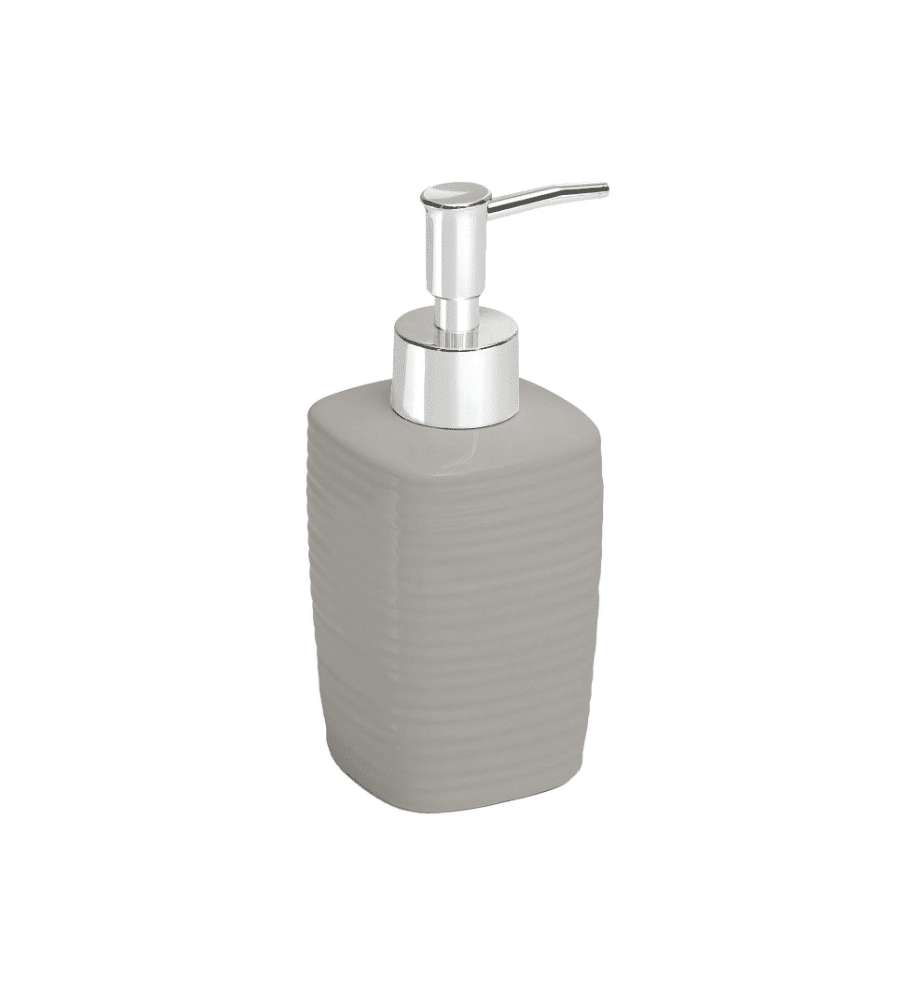 Gedy dispenser sapone Kelly grigio ceramica quadrato 7,2x7,2x16,3 cm