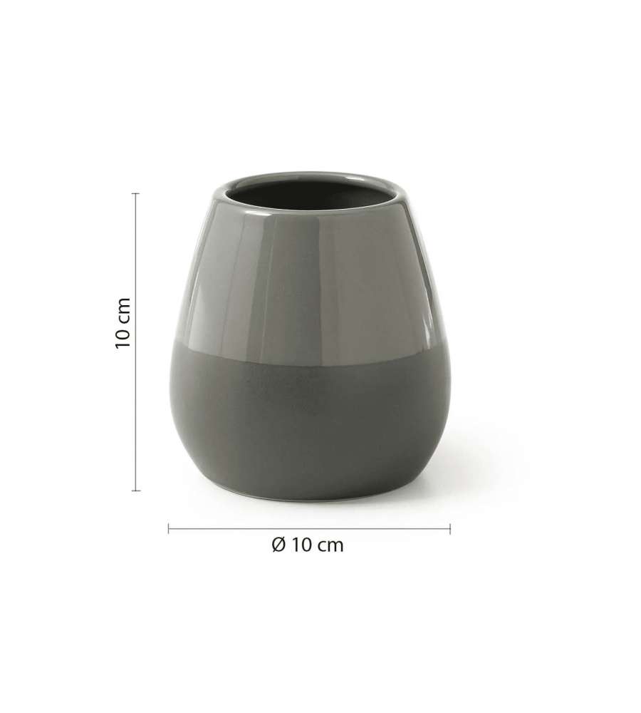 Gedy Portaspazzolini in ceramica Wilma verde salvia 10x10 cm