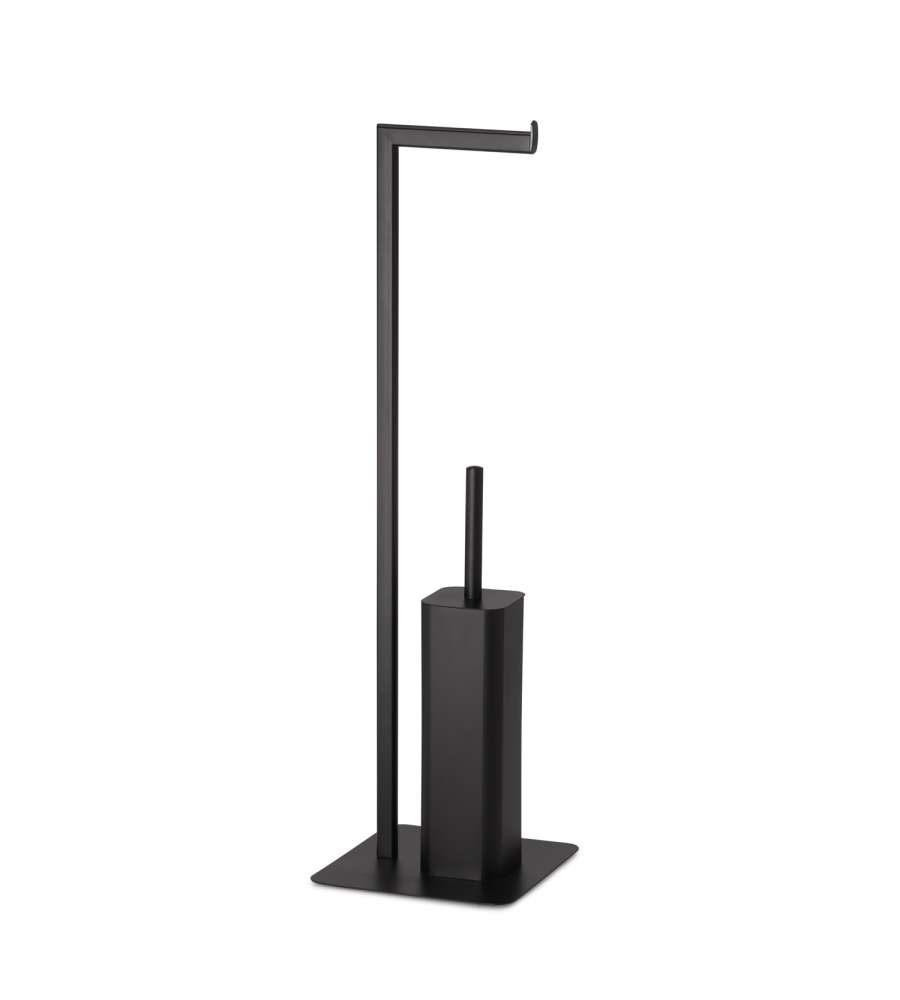 Gedy Piantana Felix con portarotolo e scopino WC Nero Matt