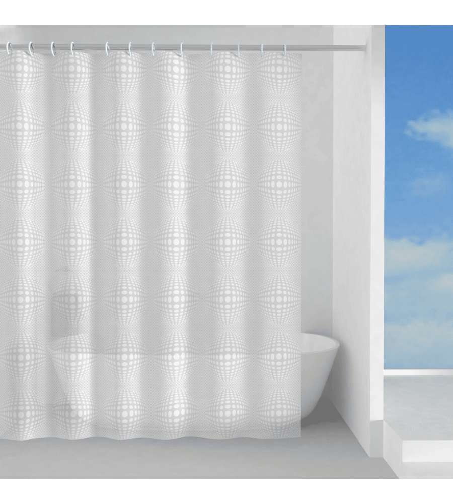 Gedy Tenda Doccia PEVA 120x200 cm Lens Impermeabile con Anelli Inclusi