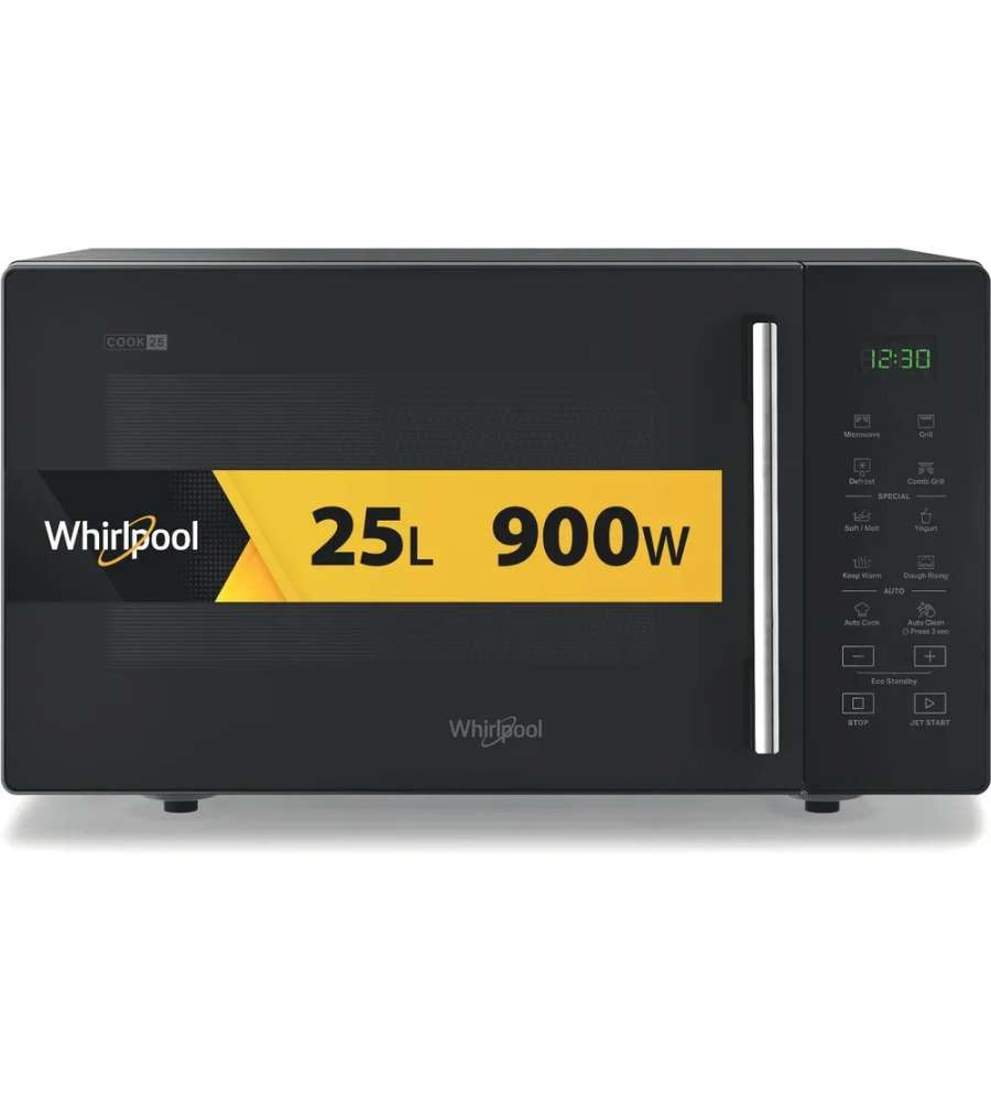 Whirlpool Forno Microonde 25L 900W con Grill Nero Cook25 MWP 253 B