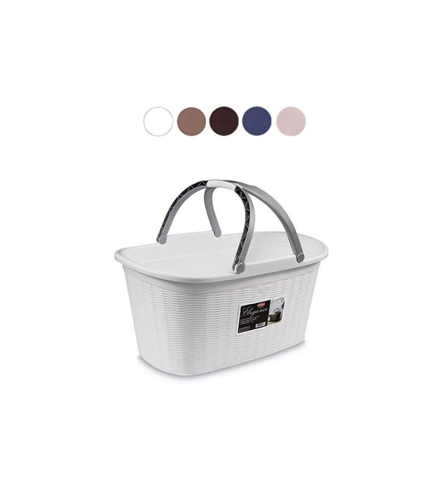 Cesta Elegance con manici Moka 35x58 h 29