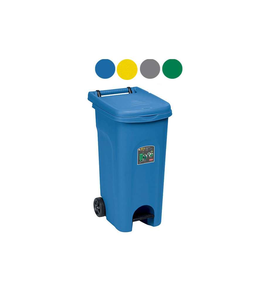 Bidone Urban Quadro C/Pedale Giallo L 80 Stefanpl