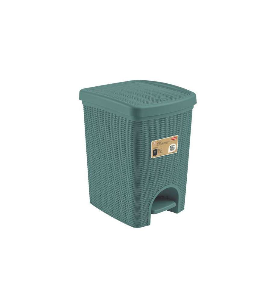 Pattumiera Pedale Elegance Green L 20 Stefanplast