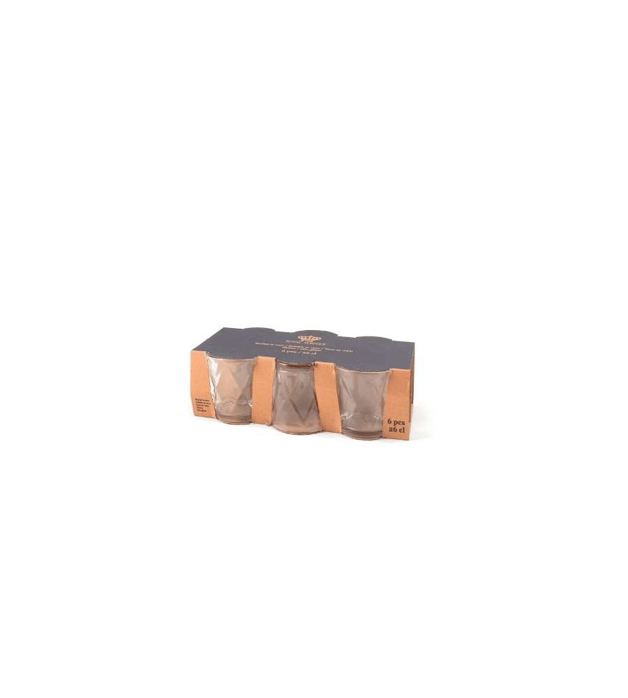 Bicchieri Glow Vetro Trasparente 26 cl Confezione 6 Pezzi Lavabili
