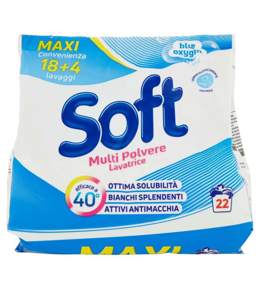 Soft Detersivo Lavatrice Blue Oxygen Polvere 1,32 kg Freschezza Classica