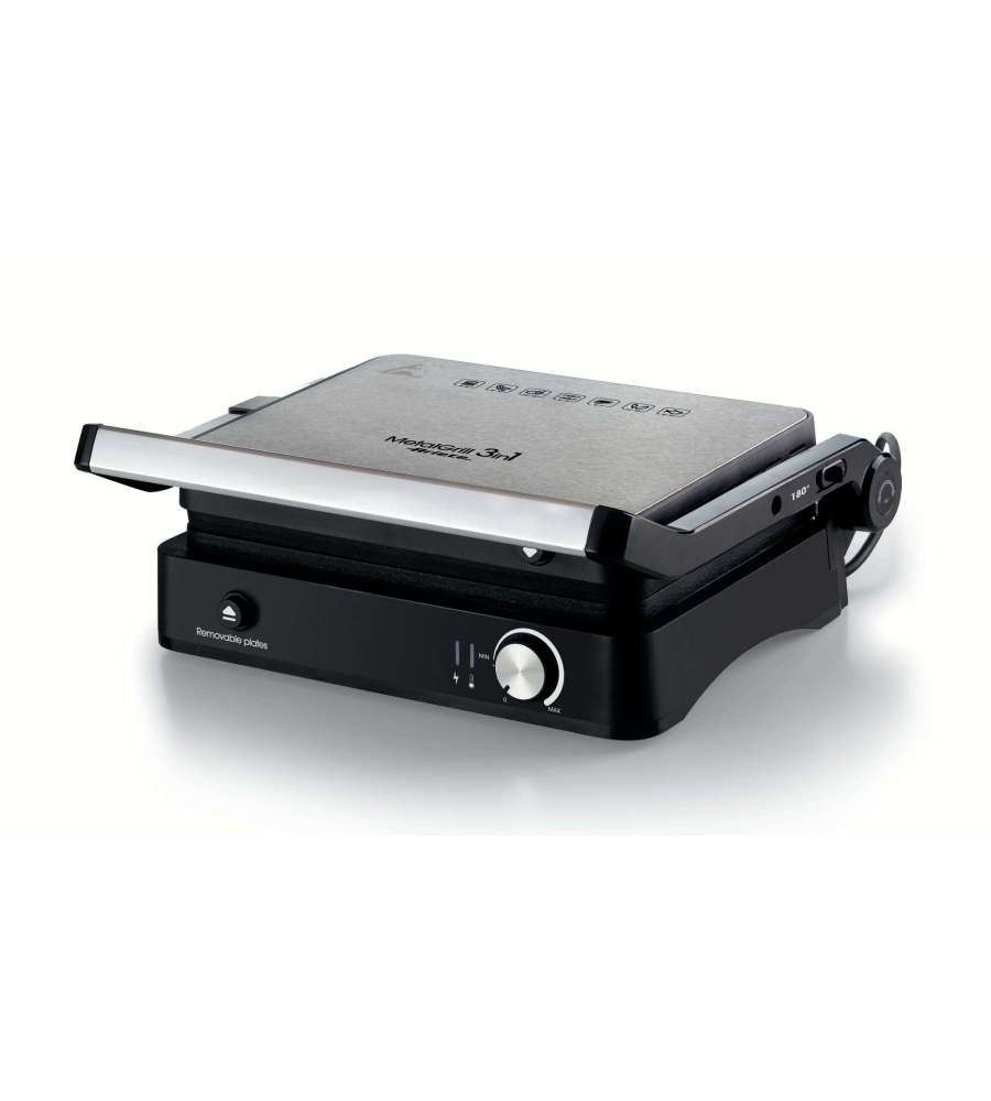 Ariete Griglia Elettrica MetalGrill 3in1 2000W Compatta Antiaderente