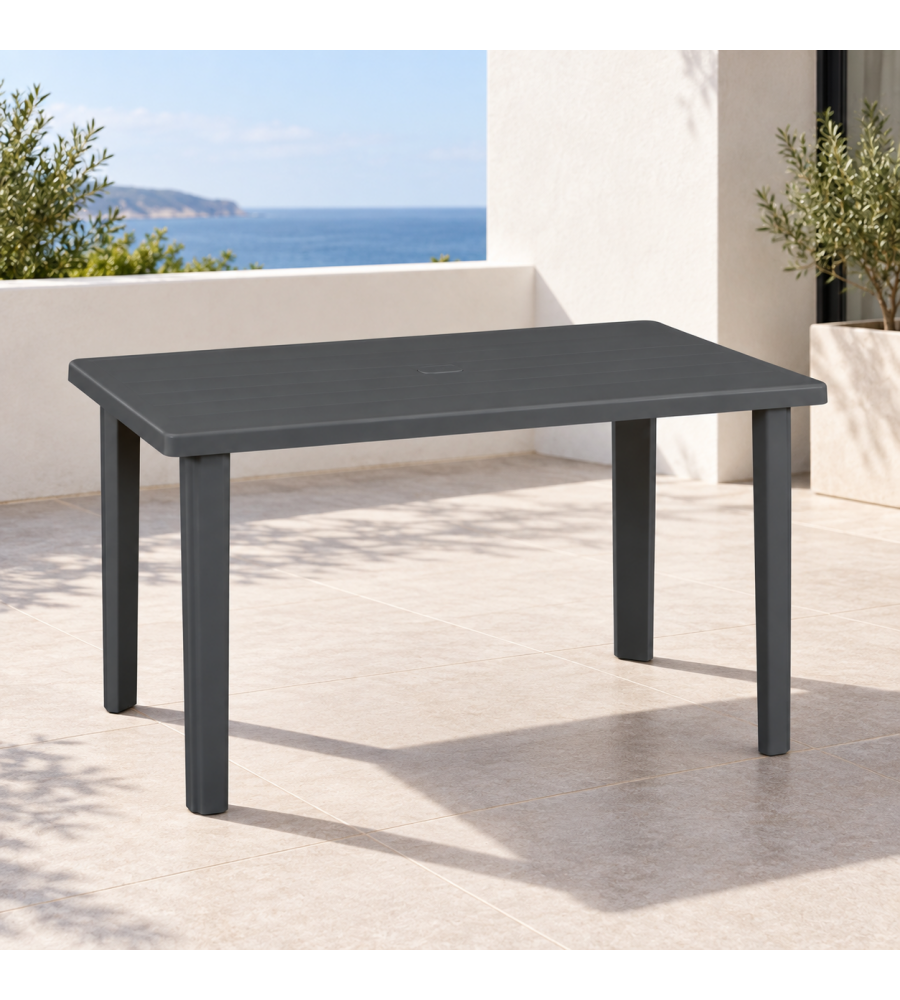 Bica Tavolo Marshall Esterno Grafite Lucido 120x70x72 cm Resistente