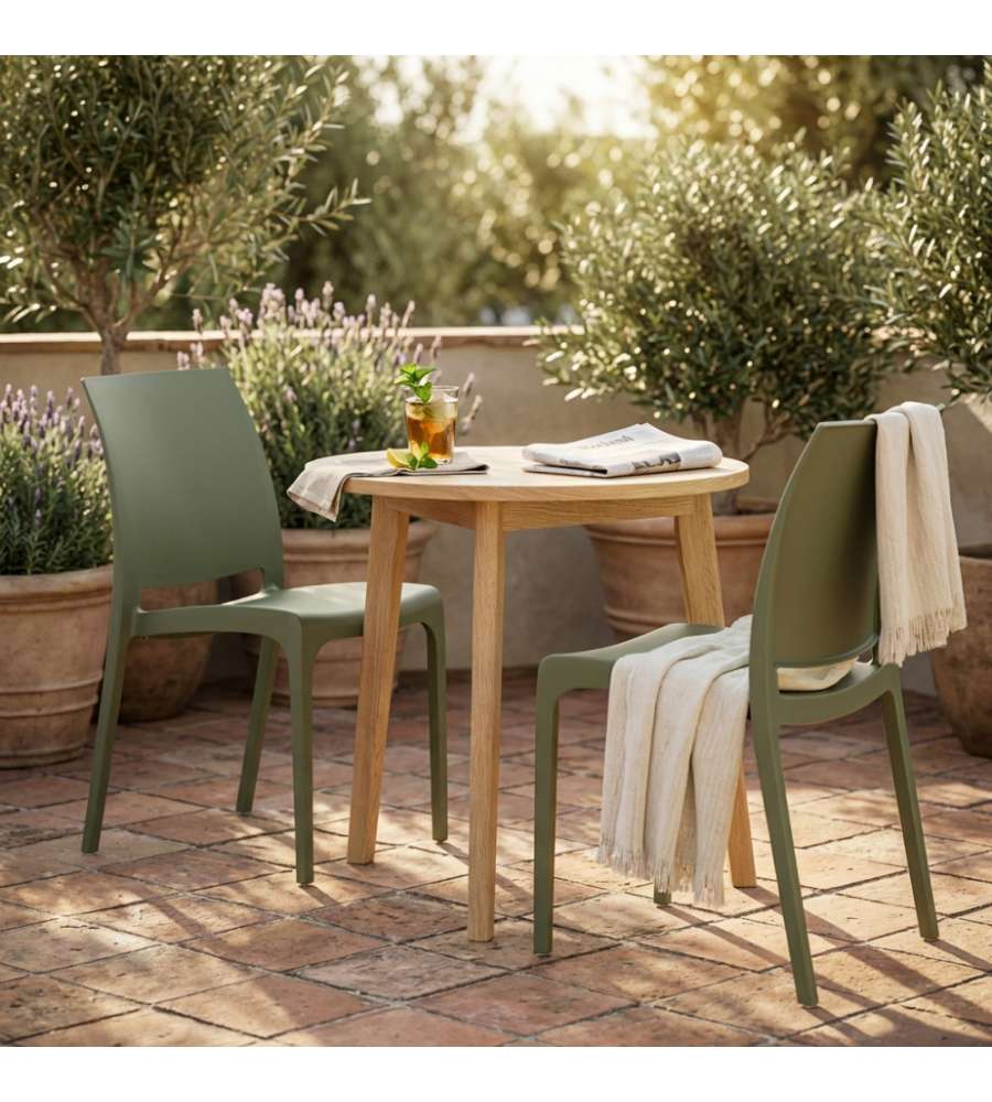 Cosma Sedia Volga Verde Impilabile 46x54x80 cm per Cucina