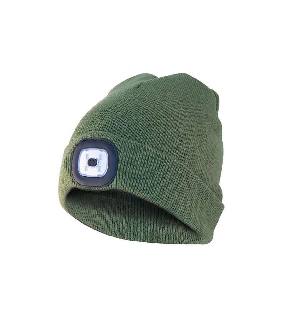 Berretto Cuffia Luce Led Verde Militare Velamp