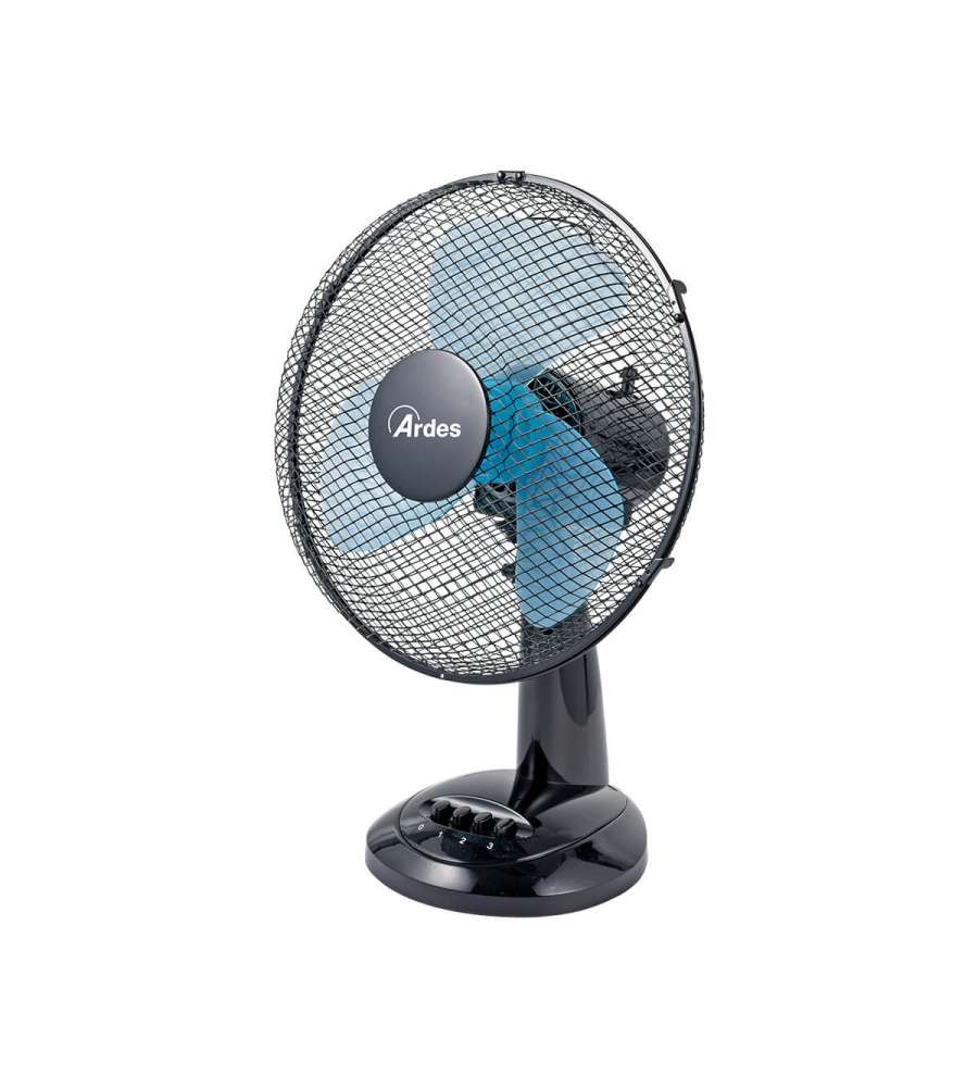 Ardes Ventilatore da Tavolo 40W D.30cm - Nero e Turchese - 3 Velocit