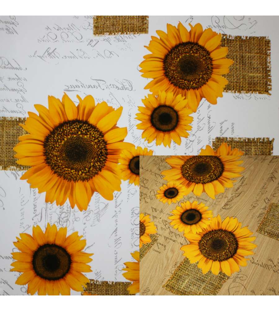 Tavola&co. Tovagliato PVC Trasparente Girasole - 140 cm
