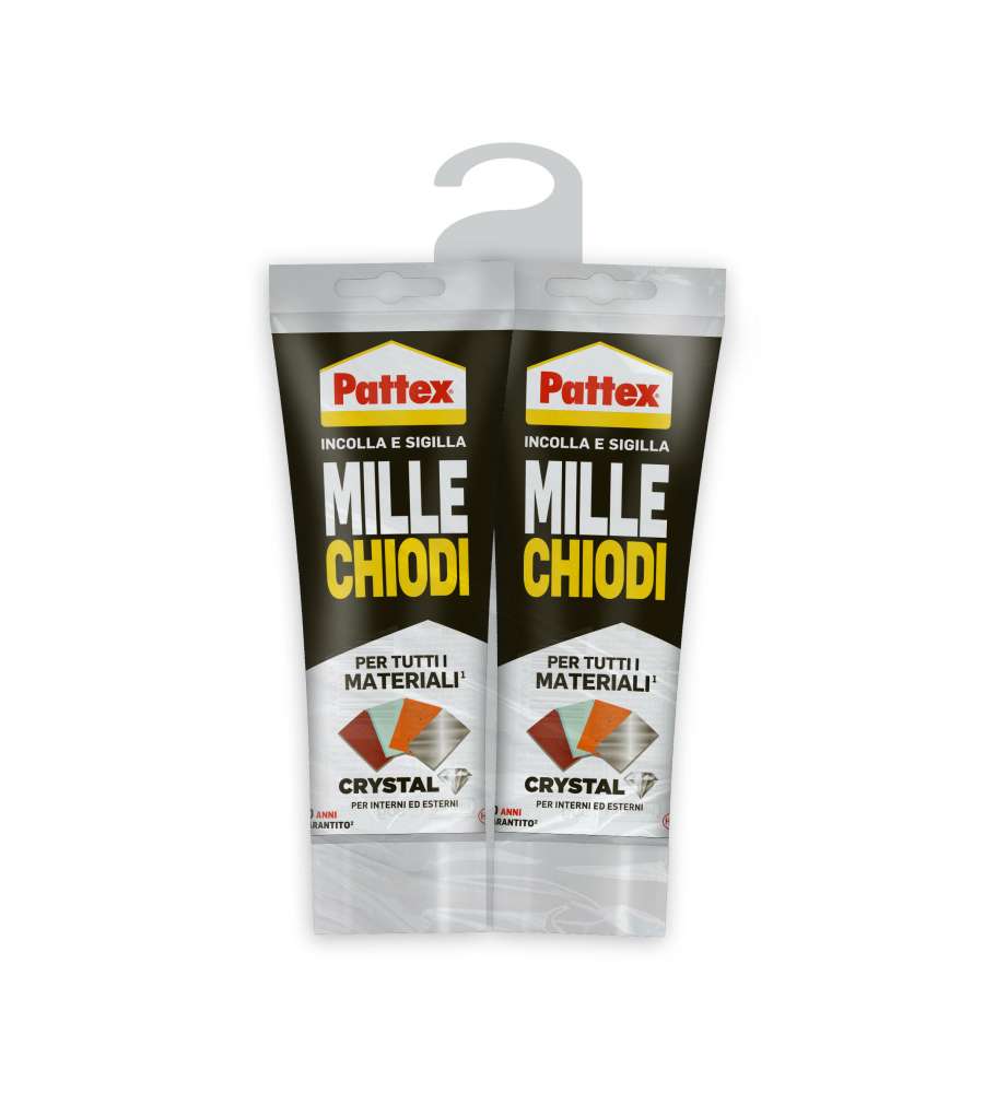 Pattex Millechiodi Crystal - Adesivo Sigillante Trasparente - 2 x 90g