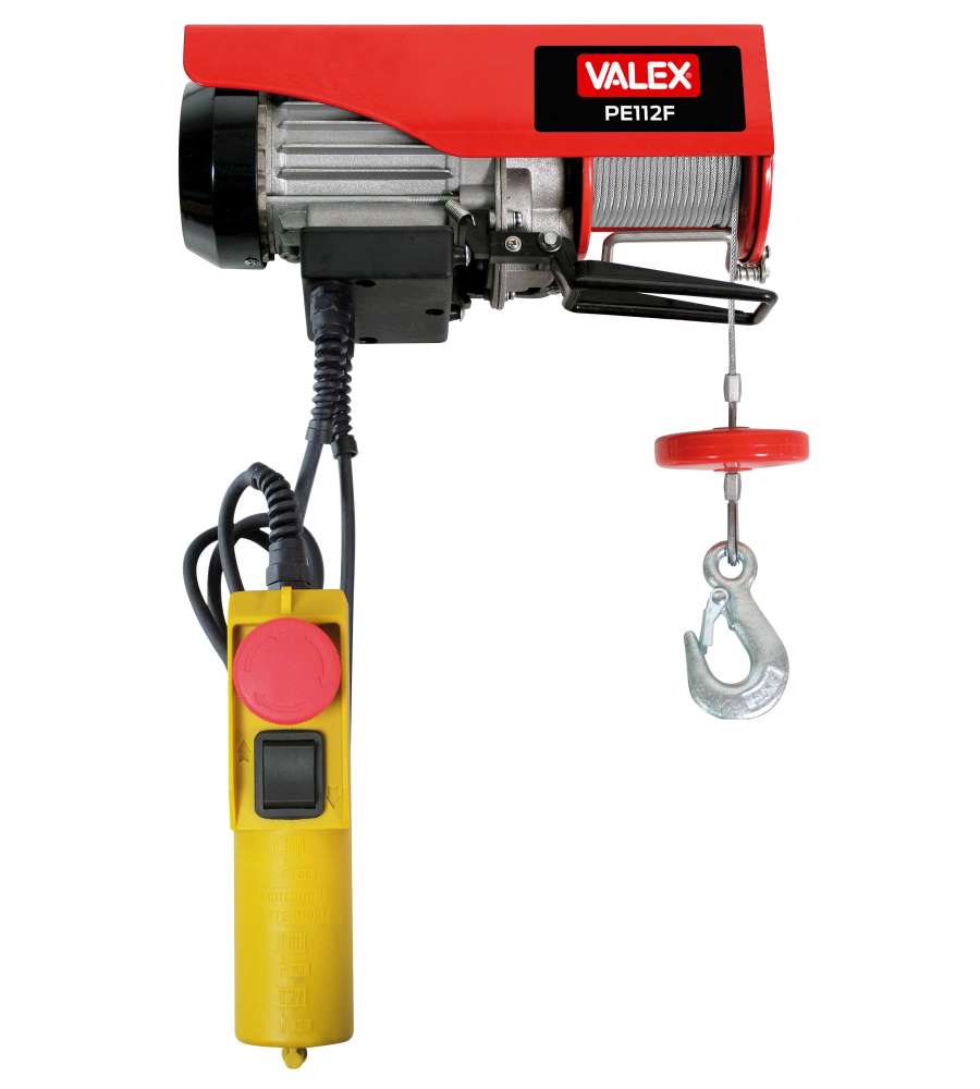 Valex Paranco Elettrico PE112F Rosso 200W Portata 100kg Altezza 12m