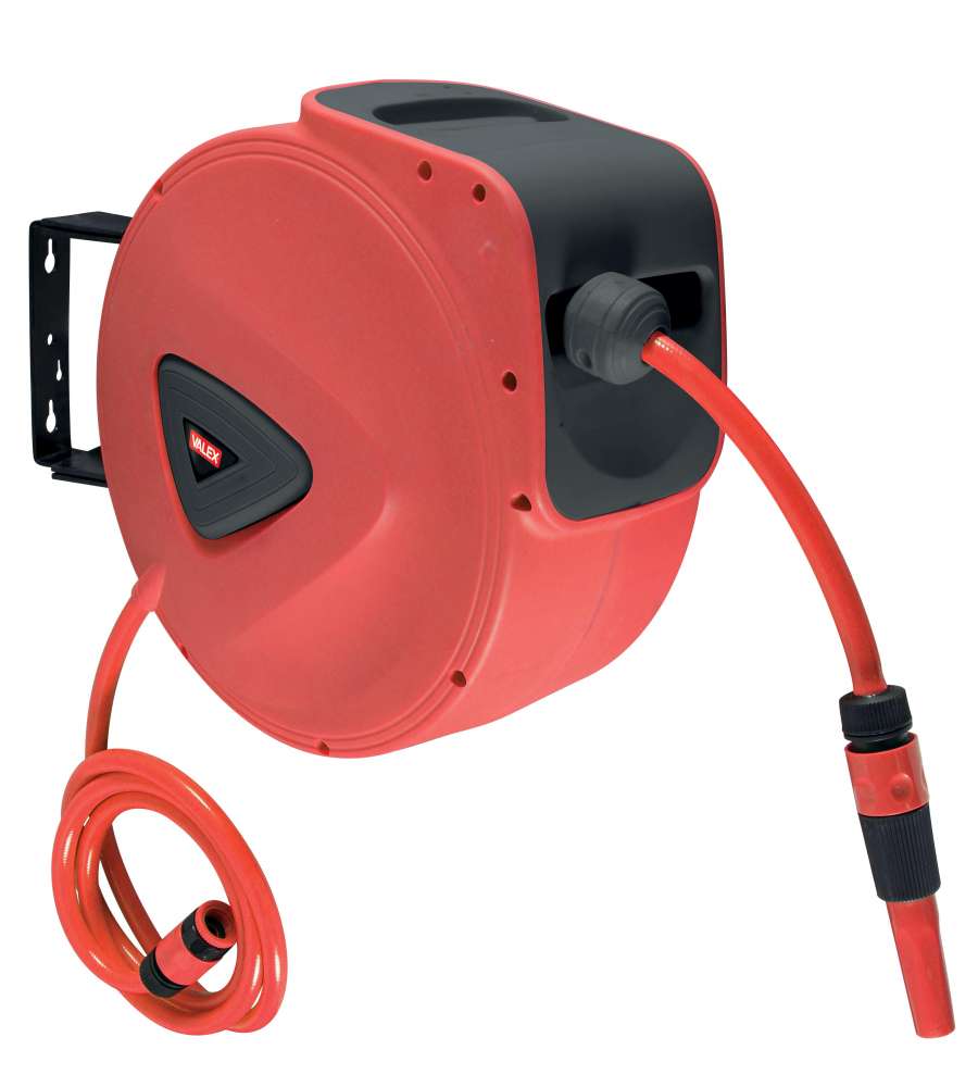 Valex Avvolgitubo Acqua Autorientrante 20m Rosso PVC Anti-UV e Anti-Alga