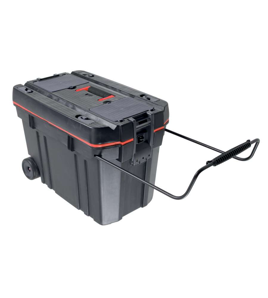 Valex Baule Plastica Portaoggetti Nero 61x42x42 cm con Ruote