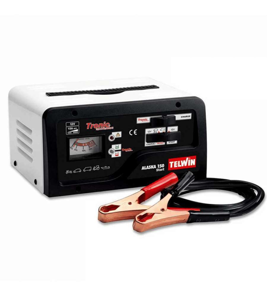 Telwin Caricabatterie Alaska 150 Start 230V 12V Rosso e Nero 180W
