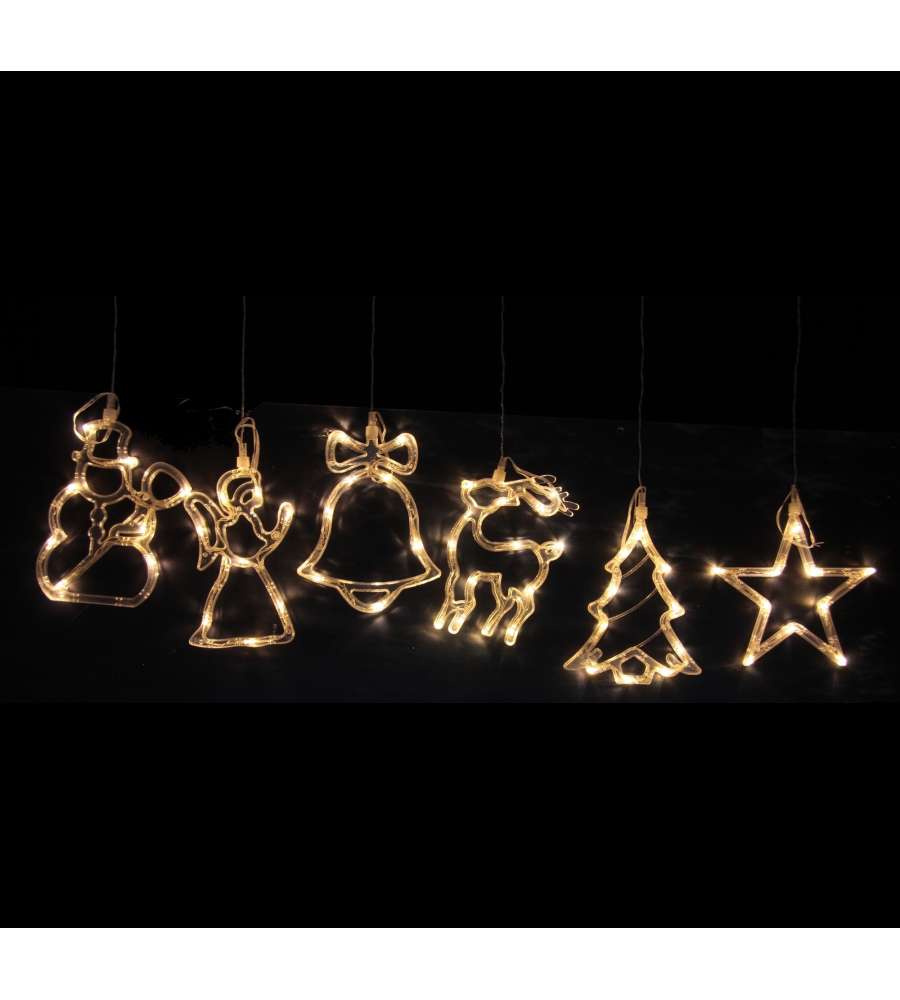 Addobbo Natalizio Assortito con Luce Led Calda
