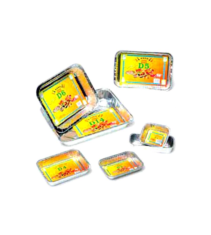 Vaschetta in Alluminio 1 Porzione 15X13 H 4,4  5 pz D01