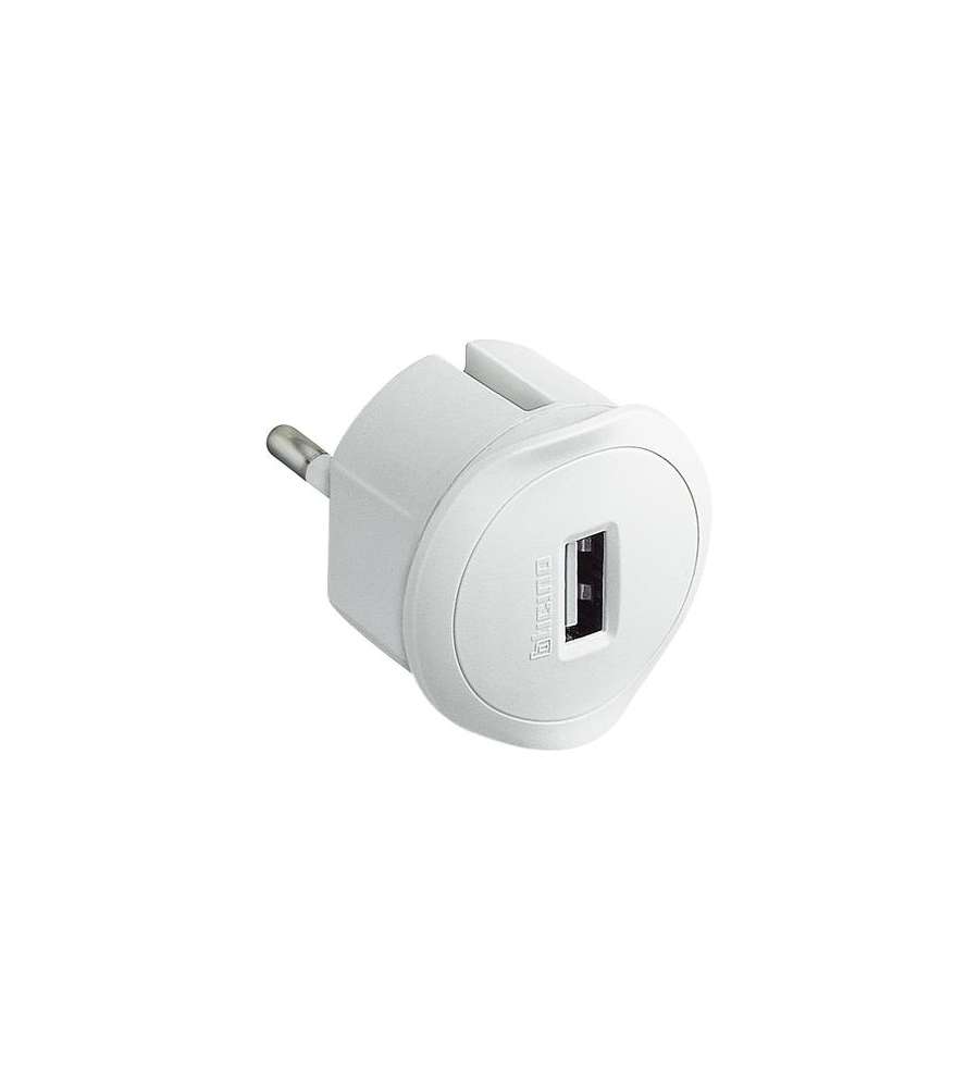 Bticino Kit - Adattatore Spina Standard Tedesca Presa Usb 1,5A Bianco