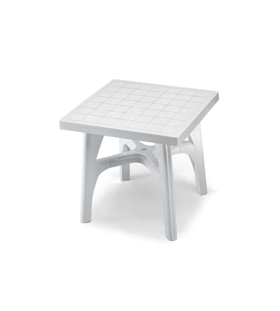 Tavolo resina quadroma x bianco 80 x 80