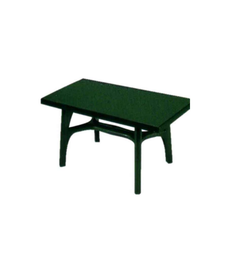 Tavolo resina rettangolareverde 140 x 80