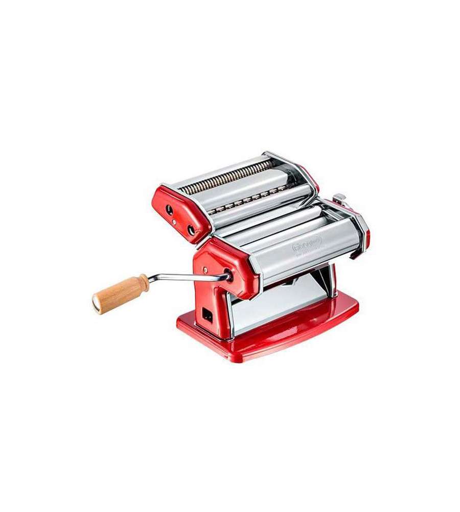 Imperia Macchina Pasta Manuale Acciaio Rossa - Taglierina Duplex 150mm