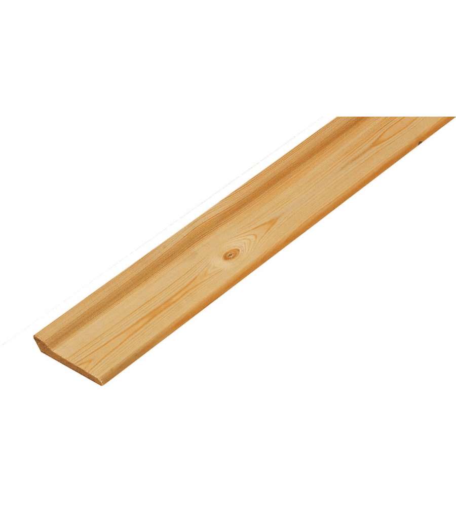 Pircher Battiscopa in Legno di Pino 14x7 cm Lucido 2700 mm per Interni