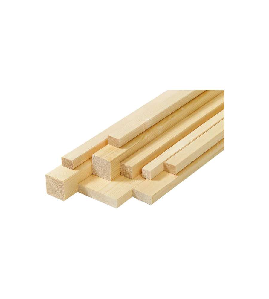 Pircher Listello Abete Piallato 40x40x1000 mm Grezzo per Fai Da Te