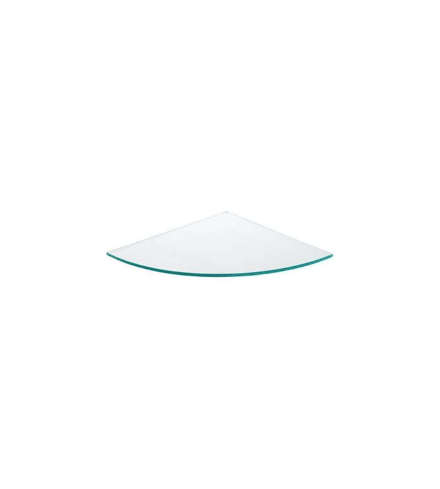 MENSOLA IN VETRO SATINATO AD ANGOLO 300X300MM PER SOGGIORNO BAGNO CUCINA