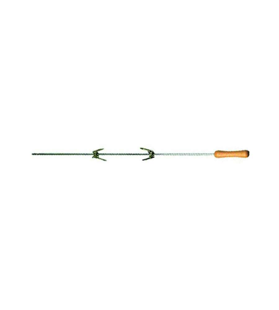 Ompagrill Spiedo a Mano per Barbecue 80 cm Acciaio Inossidabile 2 Forchette