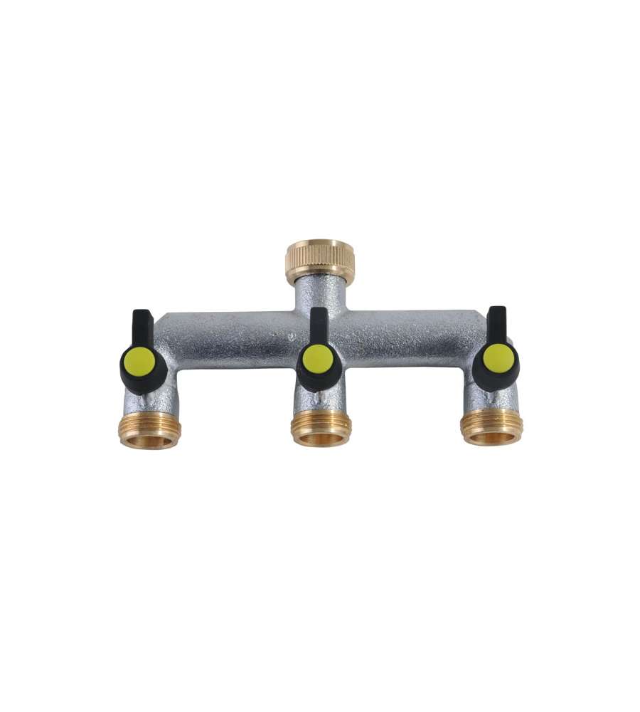 Presa 3 Rubinetti 3/4F + 3/4M    Ottone 468B Aquatech