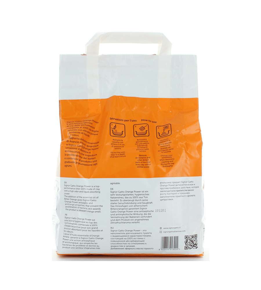 Signor Gatto Lettiera Antibatterica Orange Power 5L - Argilla Assorbente