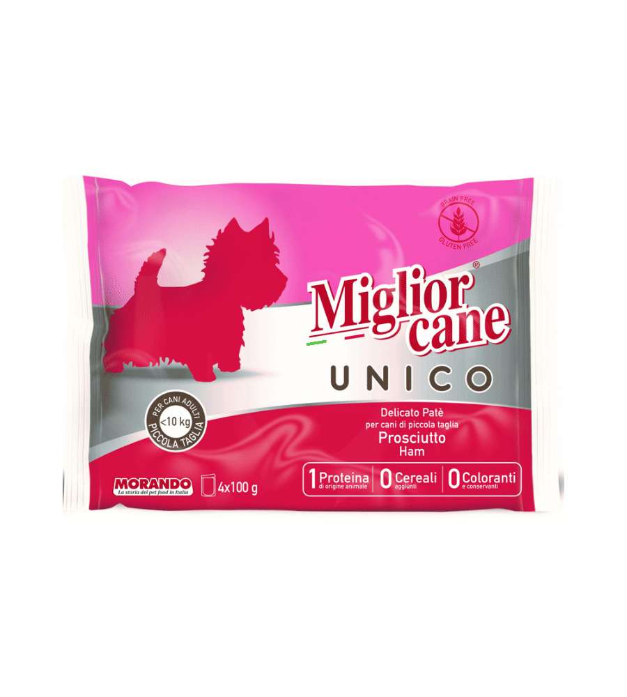 Miglior Cane Pat� Prosciutto 100g - Alimento Completo per Cani Piccola Taglia