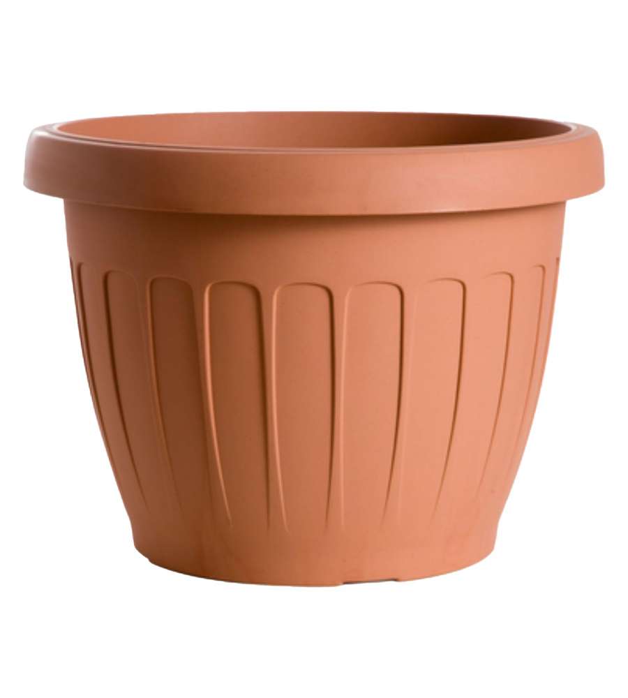 Bama Vaso per Piante Rotondo Terracotta Diametro 25 cm Resina