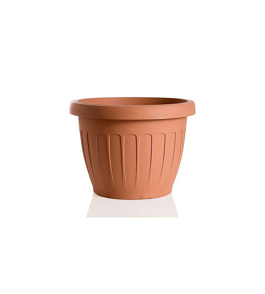 Bama Vaso Fiori Terra 45 cm Colore Terracotta Design Lineare