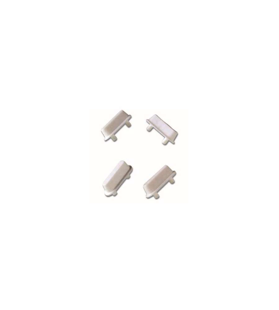 PARACOLPI UNIVERSALE CHIODATI IN NYLON PER SEDILE WC IN LEGNO 12 mm COLORE  BIANCO