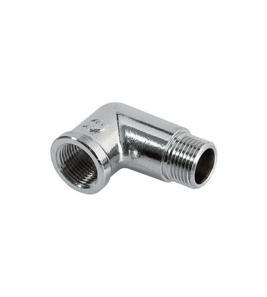 IDRO BRIC Raccordo a gomito filettato ottone cromato 1/2