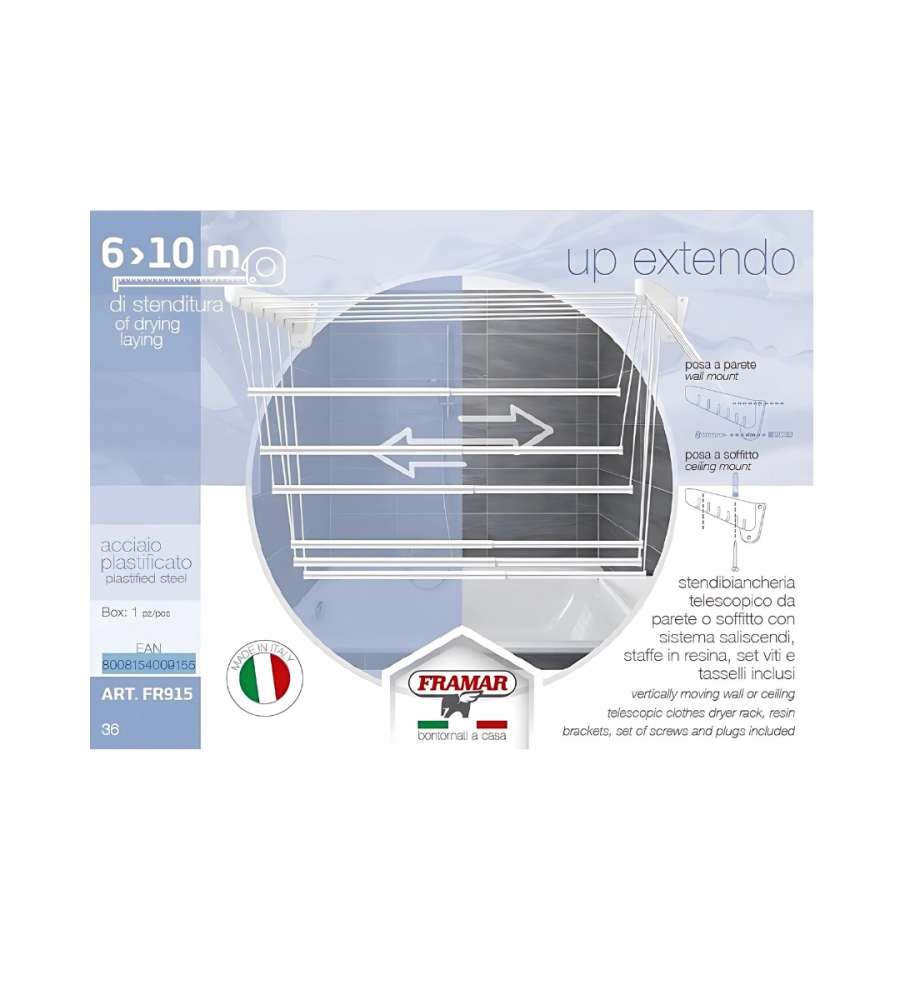 Stendibiancheria Da Parete Telescopico In Acciaio Inox 304 – Corda Ritraibile, Balcone E Bagno, Oro