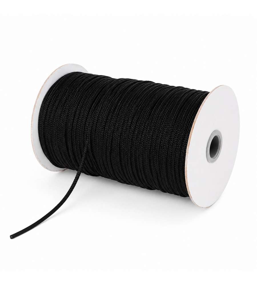 Corda polipropilene multiuso nera diam. 3 mm 500 m bobina resistente