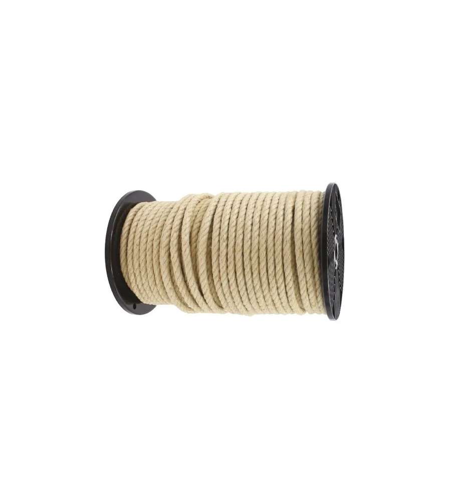 Sacar Corda juta intrecciata beige 10 mm 65 m per fai da te e giardinaggio