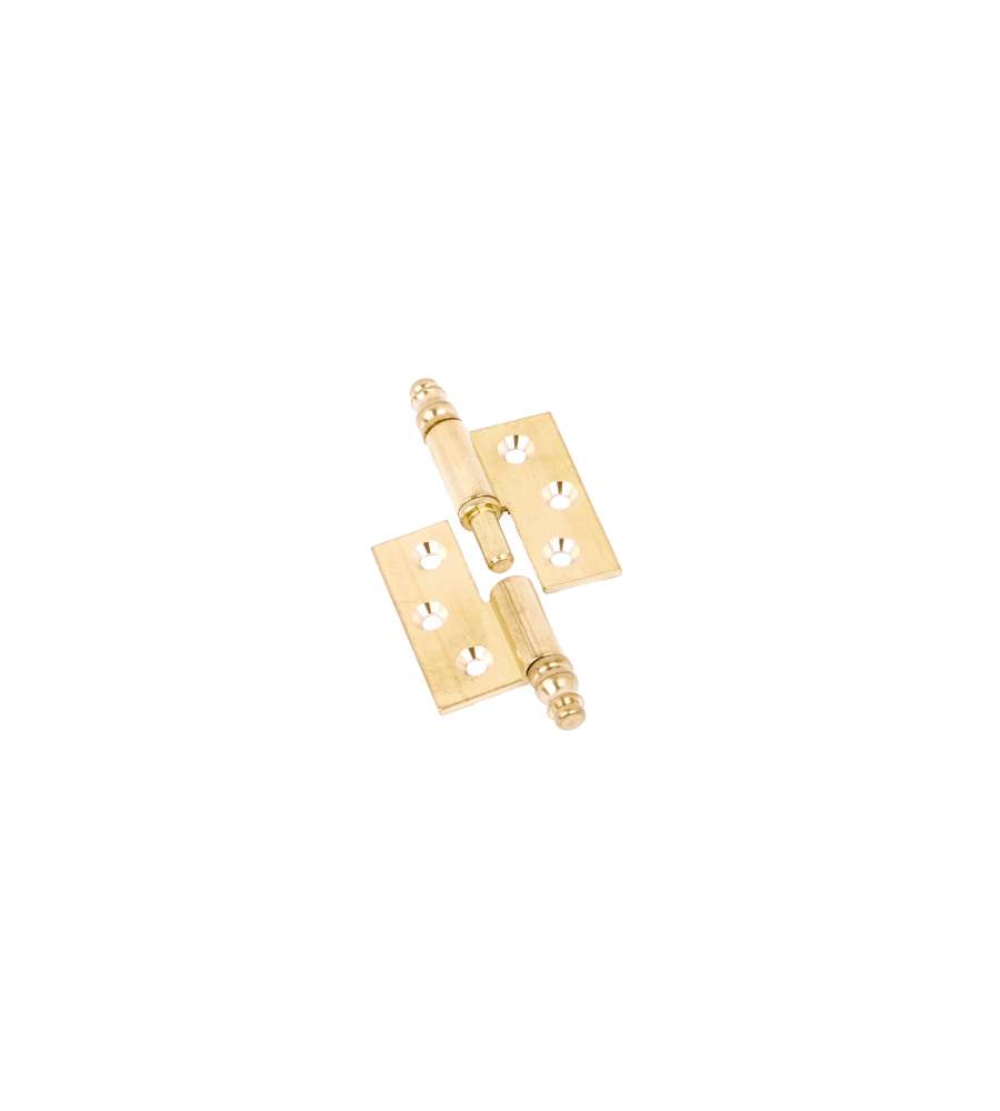 Cerniere Piane Canotto Liscio Ottone Lucido Mm.50X40 Destra