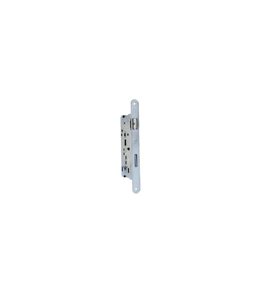 Serratura Patent Doppio Quadro Bordo Tondo Cromo Satinata Entrata Mm.50