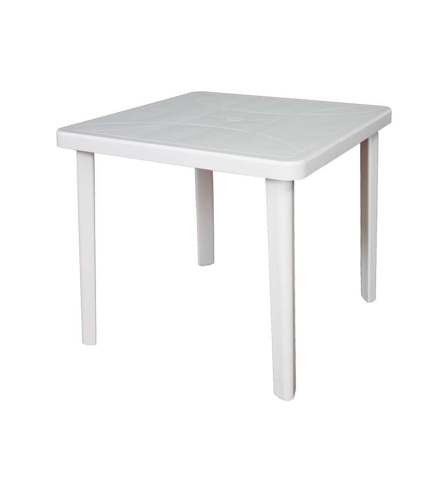 Tavolo Nettuno 80x80x72h cm in resina Bianca