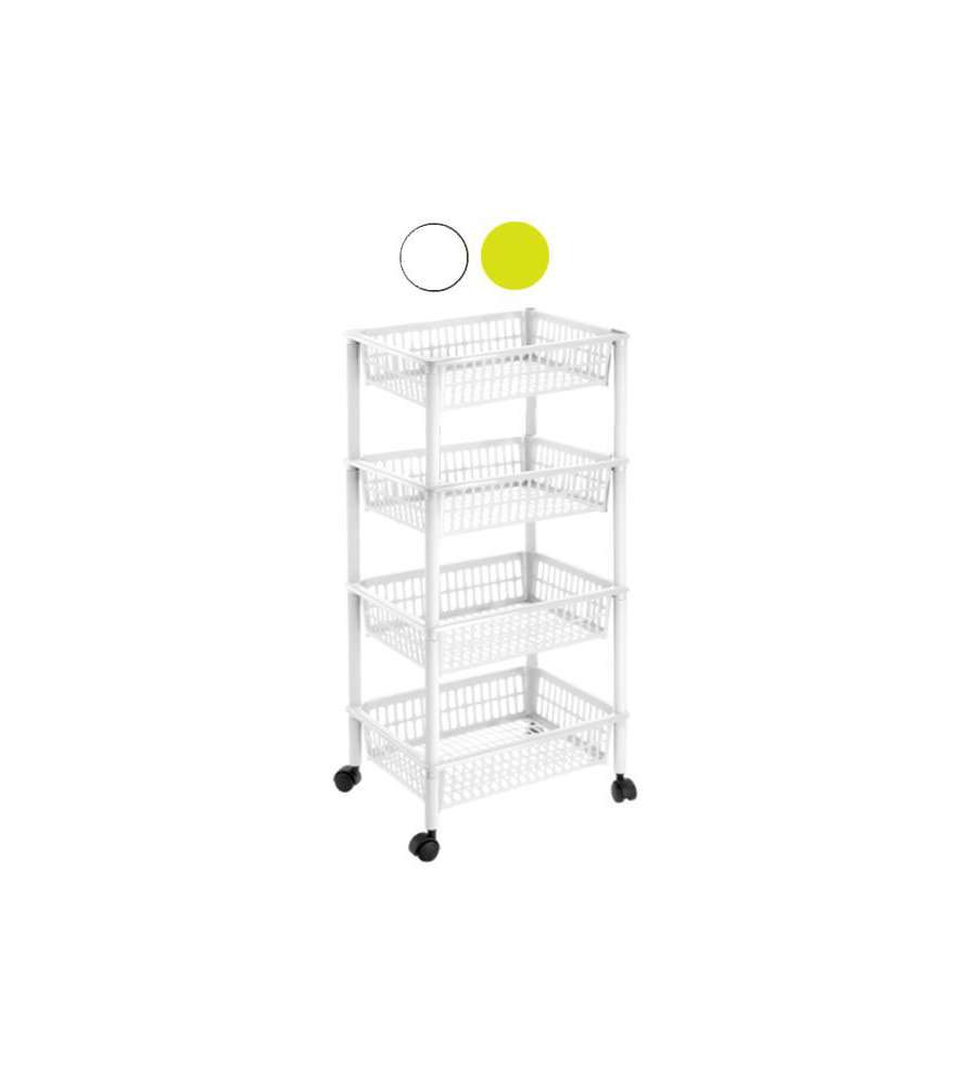 Carrello P.4 Mito Bianco Cm 40X29 H 91 Tontarelli
